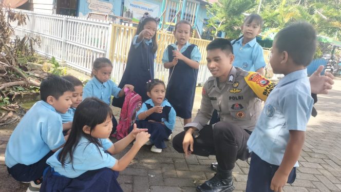
 Polisi Sahabat Anak, Brigadir Muhammad Rheza Hasan Ajak Anak TK Rajin Belajar dan Berperilaku Baik