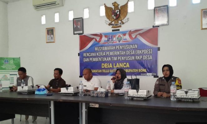 
 Kerja Nyata Bhabinkamtibmas Desa Lanca, Hadiri Musyawarah Penyusunan RKPDes