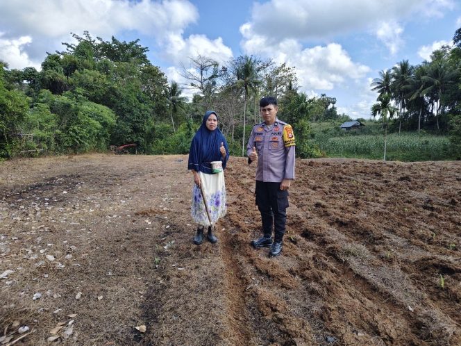 
 Tak Hanya Jaga Kamtibmas, Bripka Tenri Lesang Aktif Dampingi Program Ketahanan Pangan