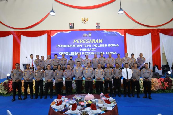 
 Peresmian Peningkatan Tipe Polresta Gowa, Kapolda Sulsel Tekankan Amanah dan Tanggung Jawab Institusi