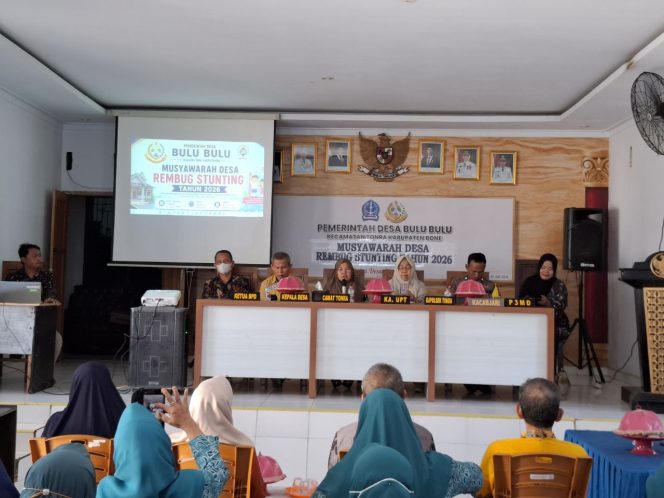 
 GIAT REMBUK STUNTING PENGUATAN PERAN  KELUARGA DAN PEMBERDAYAAN MASYARAKAT UTK PENCEGAHAN DAN PERCEPATAN  PENURUNAN STANTING  DI DESA BULU BULU KEC TONRA TAHUN 2026