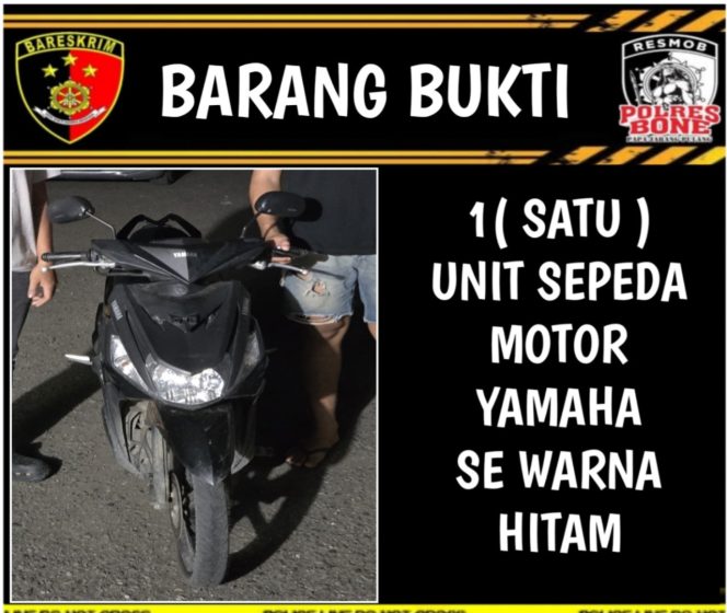 
 Ungkap Kasus Curanmor dalam Operasi Pekat Lipu 2026, Unit Resmob Polres Bone Amankan Seorang Pelaku Beserta Barang Bukti
