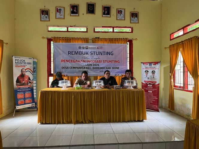 
 Bhabinkamtibmas Polsek Barebbo Hadiri Rembuk Stunting di Desa Cempaniga