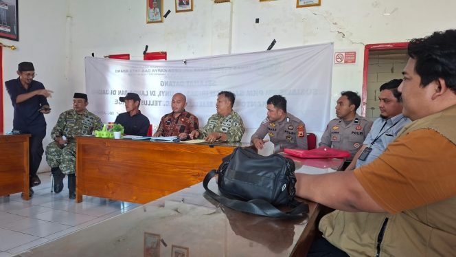 
 Cegah Pelanggaran Hukum Pada Sengketa Lahan di Desa Sijelling, Forkopimcam Kecamatan Tellu Siattinge Pertemukan Para Pihak Terkait