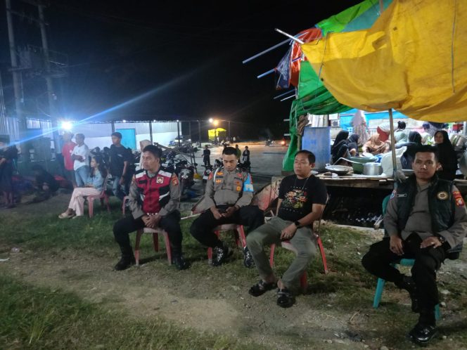 
 ‎Polsek Awangpone Laksanakan Pengamanan Pesta Pernikahan dan Hiburan Musik di Desa Matuju  ‎
