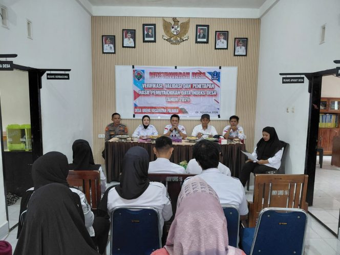 
 Bhabinkamtibmas Desa Ureng Hadiri Penetapan Hasil Pemutakhiran Data Indeks Desa Tahun 2026