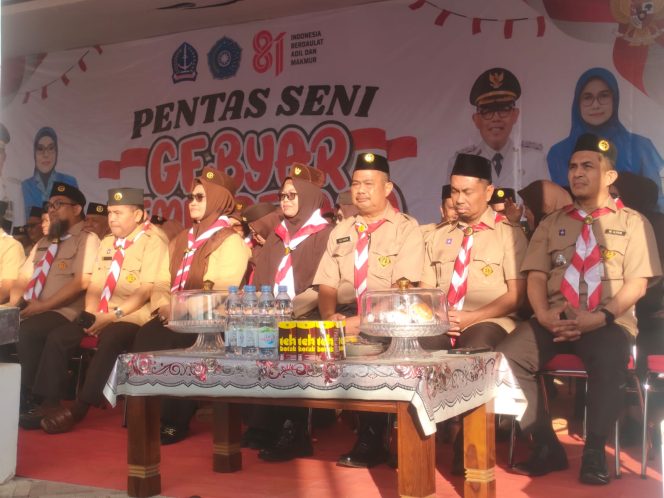 
 Kapolsek Ponre Hadiri upacara hari Pramuka yang ke65 tingkat provinsi didesa mappesangka kecamatan Ponre