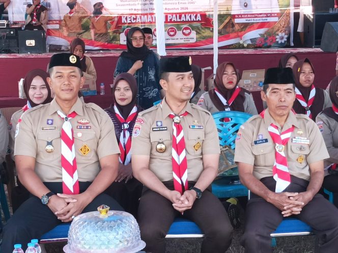 
 Kapolsek Palakka Bersama Unsur Terkait Se-Kecamatan Palakka Rayakan Hari Pramuka di Perkemahan Desa Melle