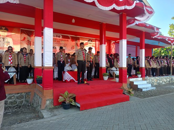 
 ‎Kapolsek Awangpone Upacara Peringatan Hari Pramuka ke-65 di Bumi Perkemahan Macope
