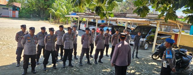
 Kapolsek Ulaweng Pimpin Apel Pengamanan Gerak Jalan Indah di Wilayah Kecamatan Ulaweng