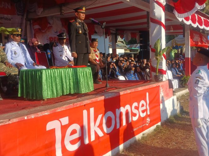 
 ‎Kapolsek Cenrana Jadi Inspektur Upacara Penurunan Bendera Peringatan HUT RI Ke-81.