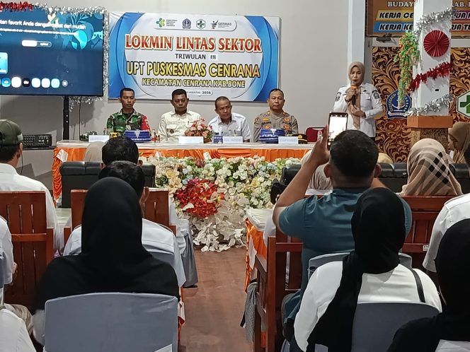
 ‎Kapolsek Cenrana Hadiri Lokmin Lintas Sektor Triwulan III Di UPT Puskesmas Cenrana