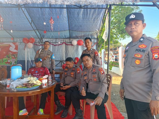 
 ‎Polsek Awangpone Amankan Kegiatan Semarak Kemerdekaan HUT Ke-81 RI di Desa Jaling