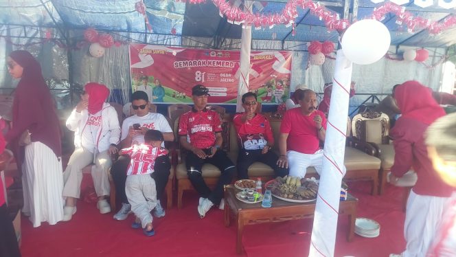 
 ‎Kapolsek Awangpone Hadiri Semarak Kemerdekaan HUT Ke-81 RI di Desa Jaling