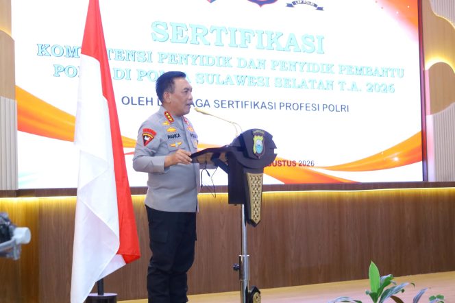 
 Polda Sulsel Perkuat Kompetensi dan Profesionalisme Penyidik Melalui Sertifikasi