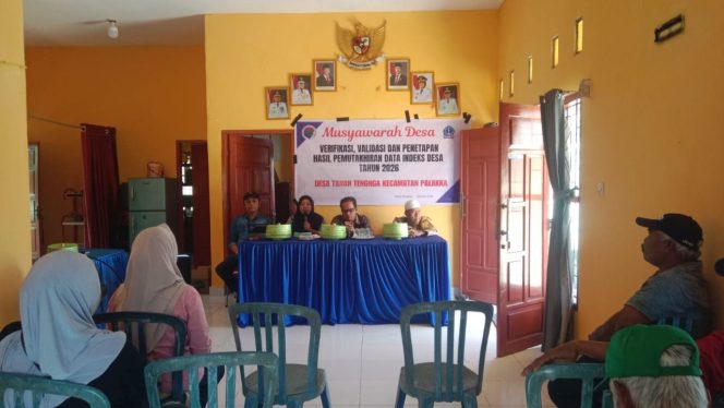 
 Bhabinkamtibmas Hadiri Rapat Penetapan Hasil Pemutakhiran Data Indeks Desa Tahun 2026 di Desa Tanah Tengah