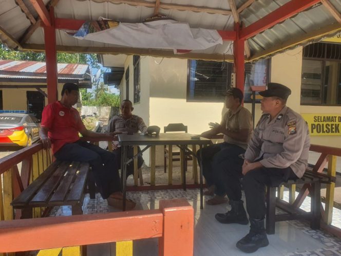 
 SAMBANG IPTU A.SOFYAN WAKA POLSEK  GUNA KEAMANAN WILKUM , POLSEK TONRA,  POLRES BONE
