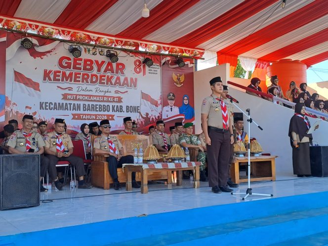 
 Kapolsek Barebbo Hadiri Upacara Peringatan Hari Pramuka ke-65 di Lampoko