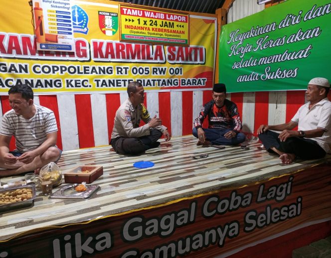 
 Satkamling yang Kuat, Lingkungan Aman: Komitmen Bhabinkamtibmas Polsek Tanete Riattang