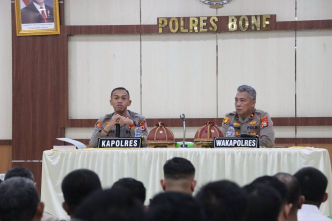 
 Kapolres Bone Astoto Budi Rahmantyo Konsolidasikan Jajaran, Kamtibmas Jadi Fokus Utama