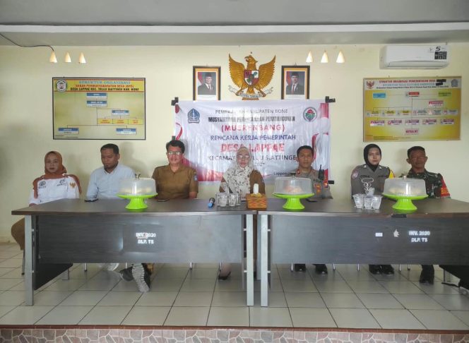 
 Kapolsek Tellu Siattinge Bersama Bhabinkamtibmas Hadiri Musrenbang Pembahasan RKPDes Desa Lappae