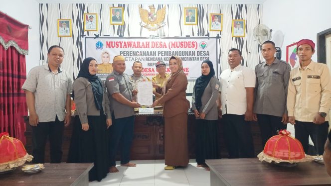 
 ‎Polsek Awangpone Hadiri Musyawarah Penetapan RKPDes Desa Cakke Bone