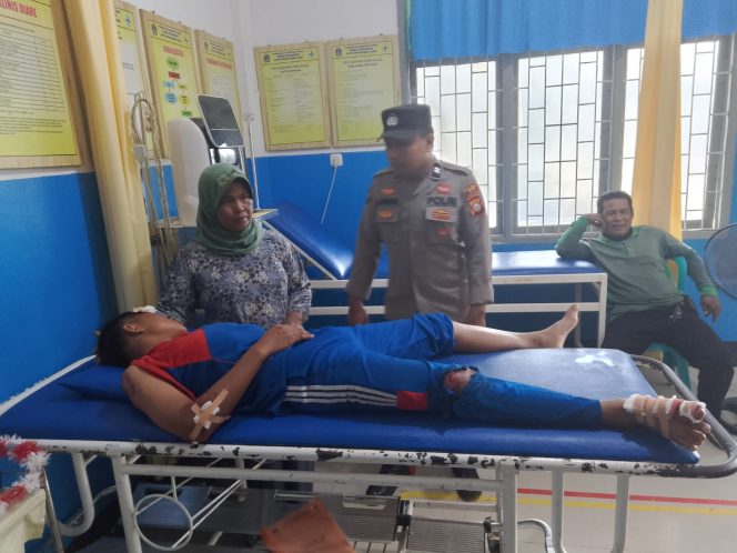 
 PENANGANAN LAKA TUNGGAL PENGENDARA DI DUSUN BULUDUA DESA TANETE HARAPAN KEC. CINA