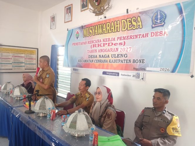 
 ‎Bhabinkamtibmas Polsek Cenrana Hadiri Musrenbang Pembahasan RKPDes Tahun 2027 Di Desa Nagauleng