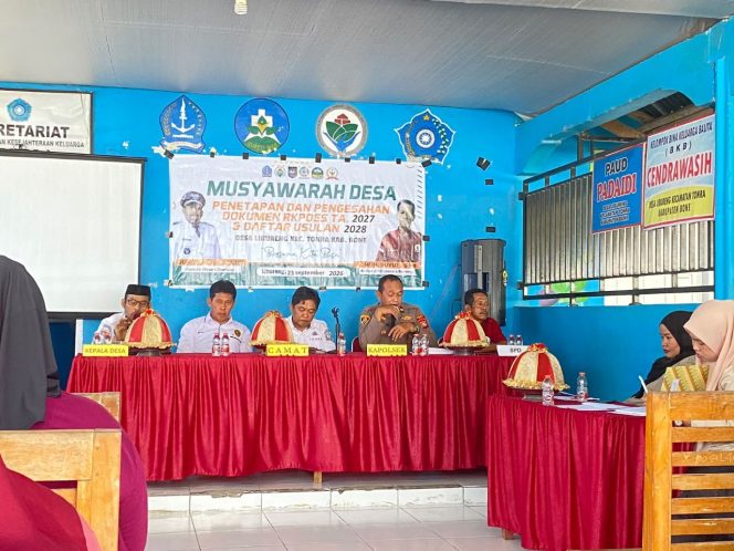 
 GIAT RAPAT  WAKA POLSEK  BERI PESAN KAMTIBMAS, POLSEK TONRA,  POLRES BONE