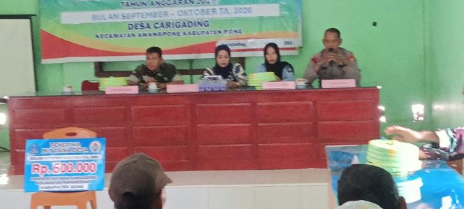 
 ‎Kapolsek Awangpone Hadiri Penyaluran BLT Dana Desa Carigading