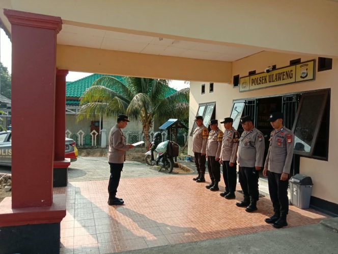 
 Waka, Polsek Ulaweng, Pimpin, Apel Pagi, Tingkatkan, Disiplin, dan Kesiapsiagaan, Personel,