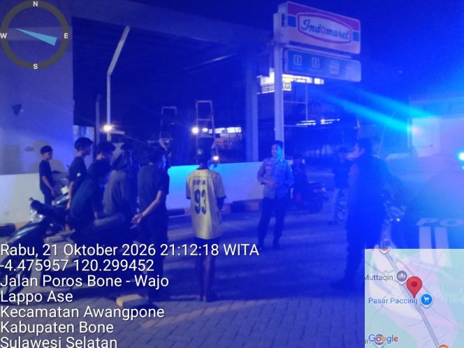 
 Polsek Awangpone Intensifkan Patroli Biru Guna Jaga Kondusifitas Kamtibmas